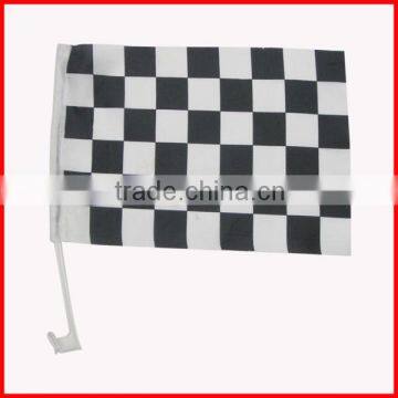 race flag,high quantity car window flag,30*45cm black white lattice flag