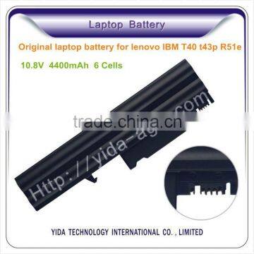 10.8V 4400mAh 6 cells original laptop battery for lenovo IBM T40 t43p R51e