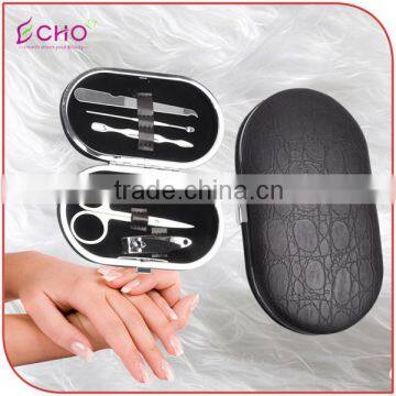 5 pcs Personal Nail Care Black Manicure Pouch