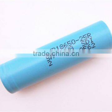 Samsung INR18650-25R 18650 2500mah 3.7V High drain 30A Samsung 18650 Li-ion Rechargeable Battery 2500mah