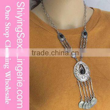 New products fashion Gemstone fancy long chain necklace