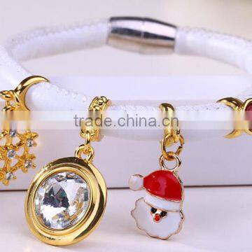 2016 Endless Bracelet Magnetic Leather Bracelet With Alloy Charms                        
                                                Quality Choice