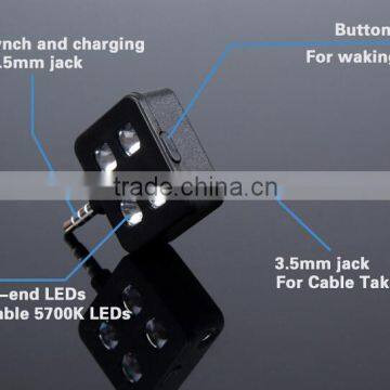 3.5mm Jack Plug Smart Sync LED Flash Lamp Selfie Using Flash Light for Mobile Phone Gopro Camera DSLR Selfie Monopod Tripod