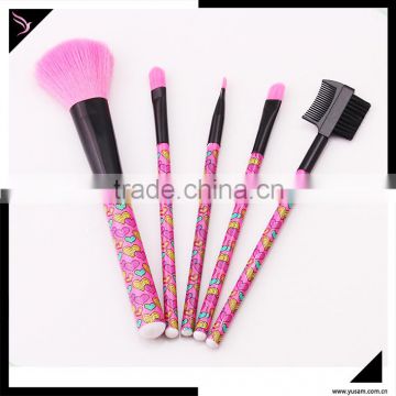 Wholesale 5 pcs personalized makeup brush set