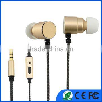 Gold 3D Audio Dual driver audiophile custom ear buds Metal Earphones