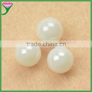 china beads factory price white round 8mm without hole glass beads stone