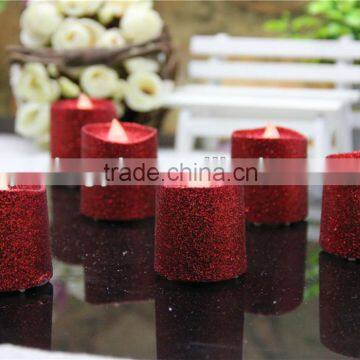 RED silve wave top led candle tealight