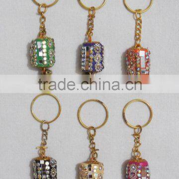 Antique Design Keyring with Mirror Work