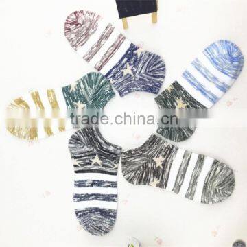 Man's vintage style ankle needle socks with star