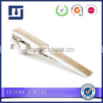 Fashion simple blank custom logo metal tie clip