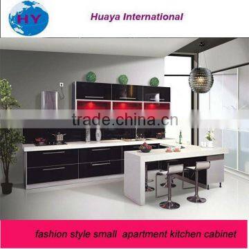 Fashion style small apartment stainless steel kitchen cabinet