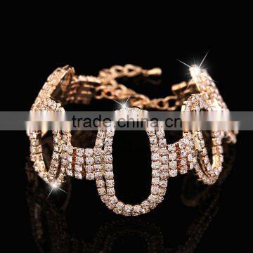 Manufactory zinc alloy colored crystal bangle bracelets enamel fake jade bangle