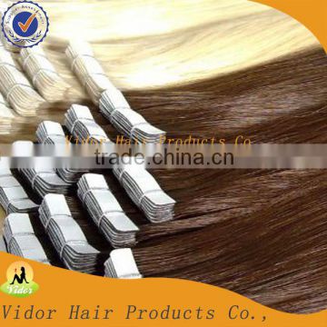 Hot Selling Unprocessed Pre Taped Hair Extensions/Tape In Hair/Micro Tape And Hair Extension