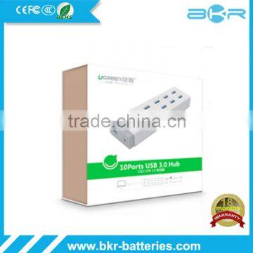 10Port USB 3.0 with ON/OFF Switch Slim Compact USB Multi HUB Expansion Splitter