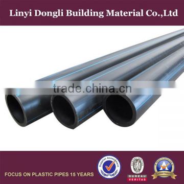 HDPE black pipe with blue stripe ISO standard water supply pipe irrigation