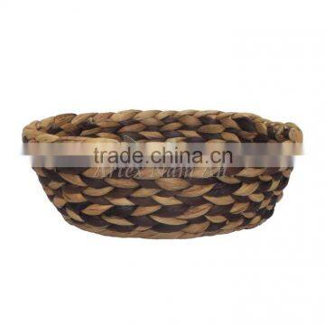 Beautiful Water Hyacinth Fruit Basket/ Fruit Tray With Handle Woven Storage Basket photo-6
