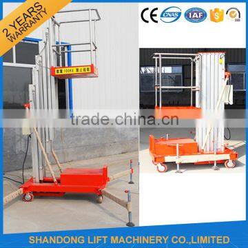 china hot sale mobile single aluminum alloy mast lift platfrom