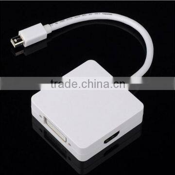 Mini Display Port DP to DVI/VGA/H-DMI Converter Adapter Cable 3 in 1 for Macbook Pro Air Book