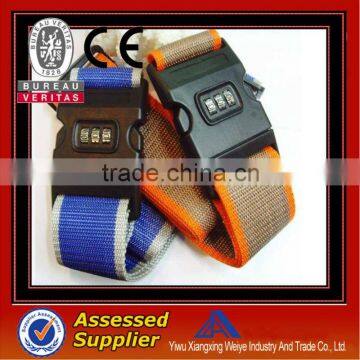 Personlized logo nylon password lock luggage belt china wholesale