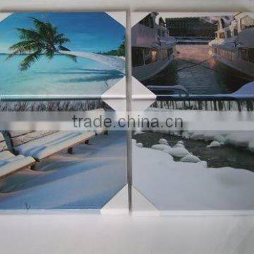 four pieces sea view wall painting canvas art