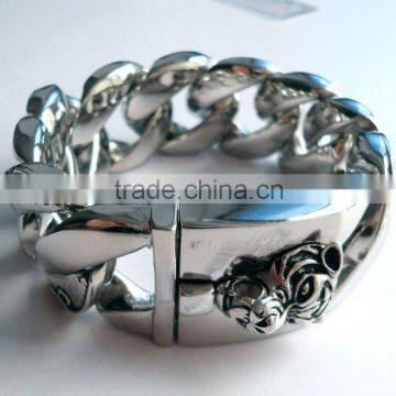 2012 not sale stainless steel big fashion bracelets with lion pattern for men AB012