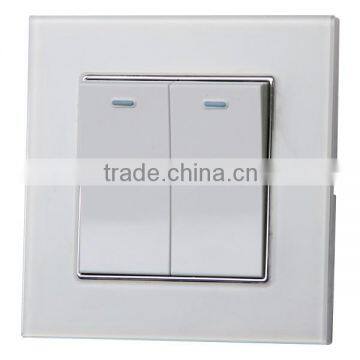 Fashion 2 Gang 1 Way ro 2 Gang 2 Way Wall Button Switch for Light Fixture photo-2
