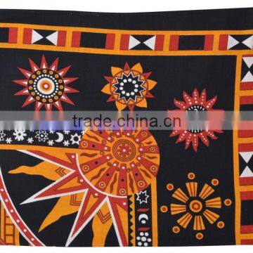 Sanganeri Printed Mandela Tapestry Wall Decor Throw Table Cover 100% Cotton Bedspread Indian Jaipur Manufacturer & Wholesaler