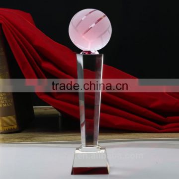 2016 crystal glass nba plastic basketball trophy wholesale