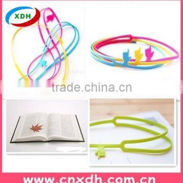 Colorful flexible 3d silicone pointing finger bookmark