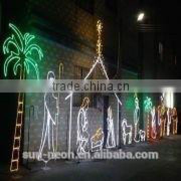 LED Jesus born Christmas motif lights, 3.5m height