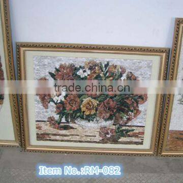 RM-082 high quality flower marble mosaic art pictures