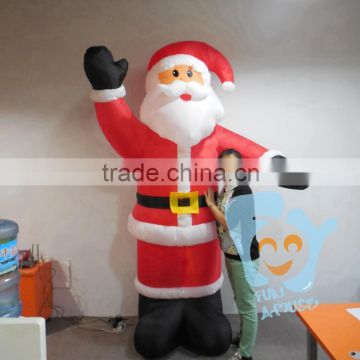 Lighted Inflatable Christmas Shopping Mall Decoration Santa Claus