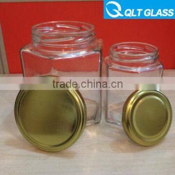 high quality cheap price glass hexagon honey jar and jam jars