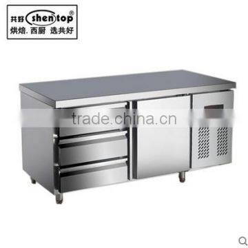 Shentop STLA-TG15L1T3 Commercial horizontal refrigerator Chiller with drawer For direct cooling refrigeration station