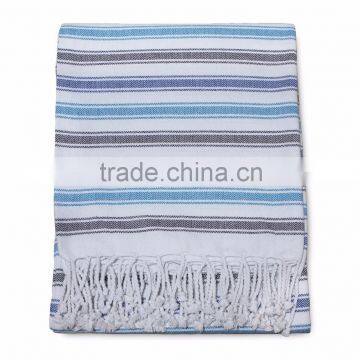 Turkish Hamam Peshtemal Cotton Towels, Beach & Bath Towels - Turquoise Navy Black