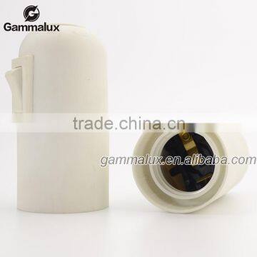 E14 Plastic Lamp Holder with Switch Button Switch Lamp Holder