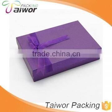 ECO-friendly custom logo fancy Paper Gift Box for scraf with ribbon