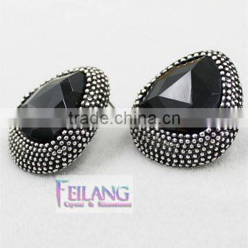 Wholesale Personality Handmade Earrings Black Jewelry Stud Earrings