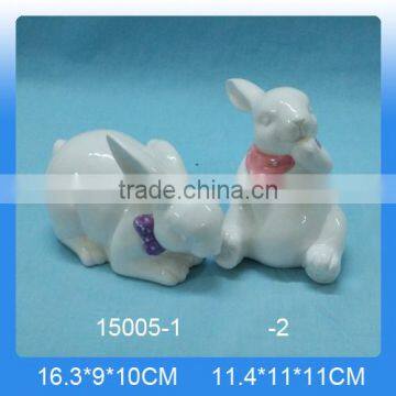 Hot Selling Ceramic Rabbit Craft,ceramic Rabbit Figurines for Home Decoration photo-4