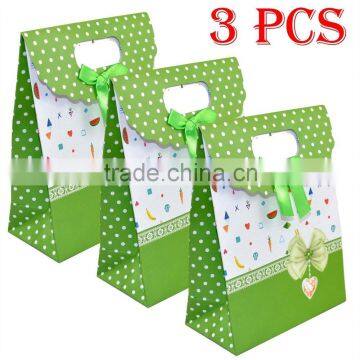 3x Small Luxurious Christmas Gift Bag Decorative