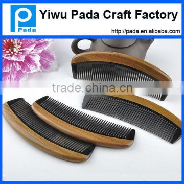 wooden natural horn comb