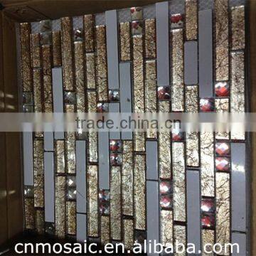 strip luxury crystal glass mosaic for decoration