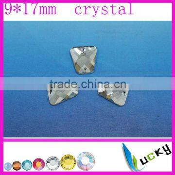 Newest !!Highest quality sew-on crystal beads number 3076# Cosmic shape Clear color for garment