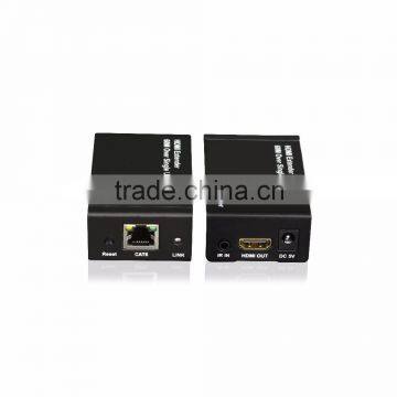 Hot video player HDMI extender 3D HDMI RCA HDMI Extender over cat5e / cat6 UP TO 60M with IR remote for dj sound box