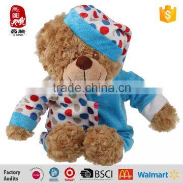 custom lovely stuffed bear with hat and clothes for kids