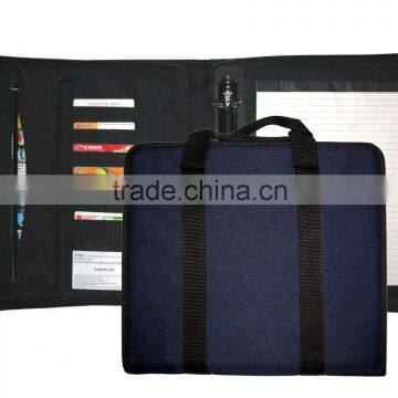 600D RING BINDER ZIPPER IN BLUE WITH HANDER