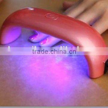 mini cheap colorful manicure curing gel 110v 220v 9w led uv nail lamp with 60s timer