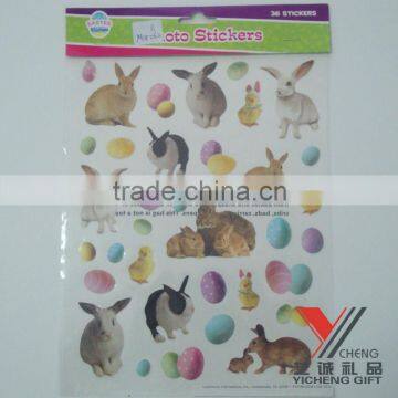 Animal Rabbit Design Window Decorate Static Cling Stickers