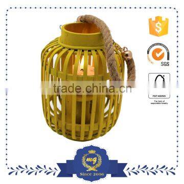 Good Quality Wholesales Hanging Yellow Bamboo Lantern