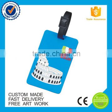 promotional blue pvc high quality luggage tag